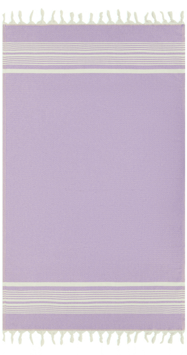 Alba Lilac Organic Turkish Beach Towel - Bare Essentials
