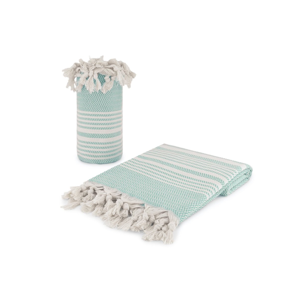 Alba Mint Organic Turkish Beach Towel - Bare Essentials