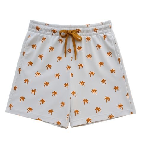 Bardoo Men's Swim Shorts (Gold Palm Print) - Bare Essentials
