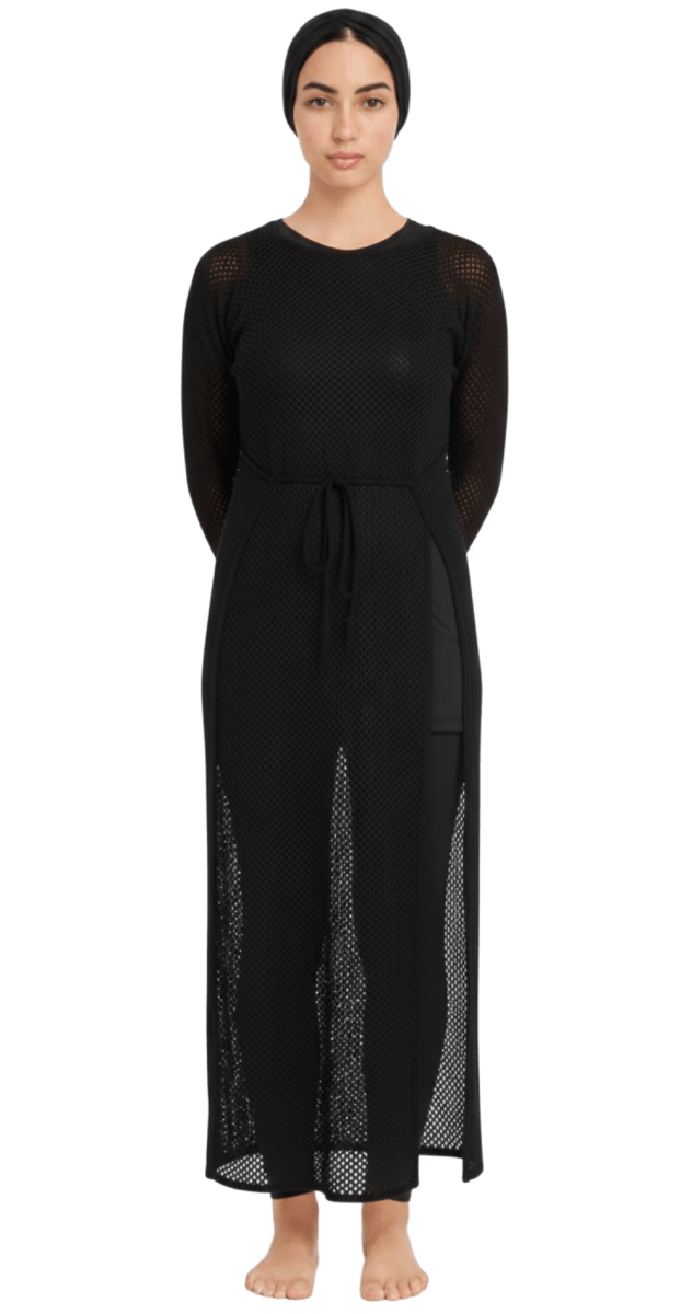 Black Mesh Dress Wrap - Bare Essentials