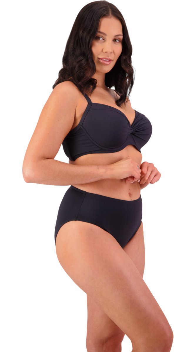 Contours '24 U/W Cross Front Top (D, DD, E & F cup) & High Rise Pant - Bare Essentials