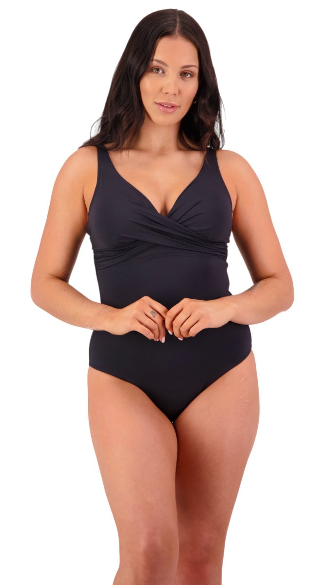 Contours '24 U/W Wrap Suit - DD/E & F/G cup (Black) - Bare Essentials