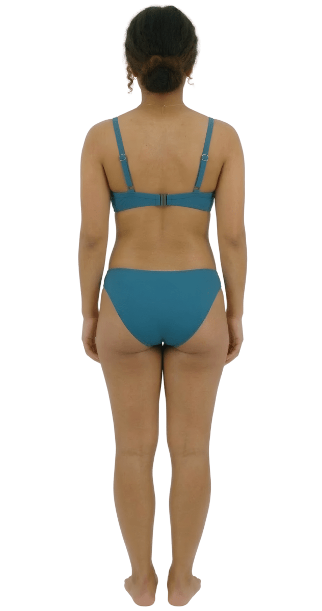 Contours U/W Cross Front Top (D, DD & E) & Mid - rise pant (Teal) - Bare Essentials