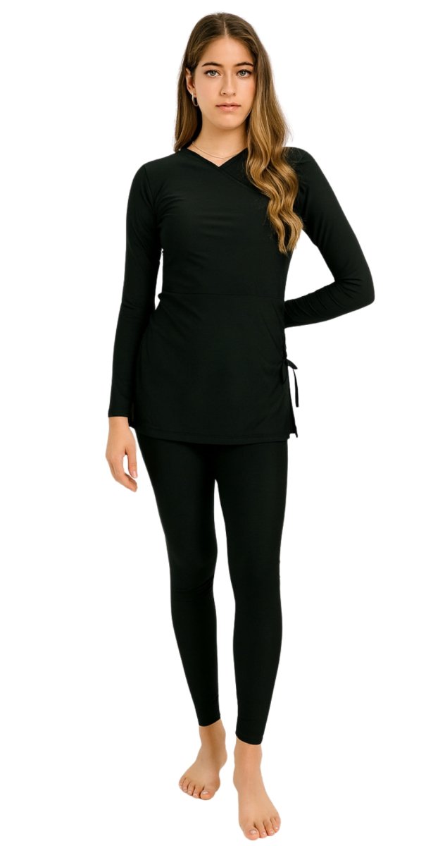 Mix and match modest swim top with leggings Dubai