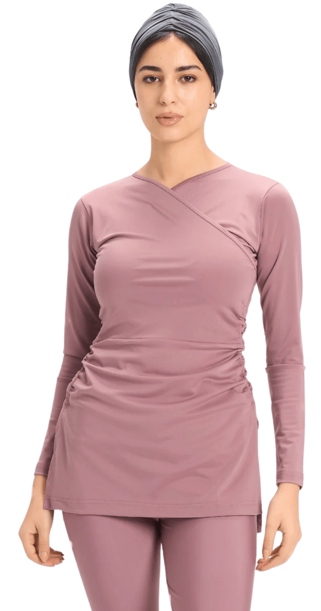 Croise Swim Top (Dusty Mauve) - Bare Essentials