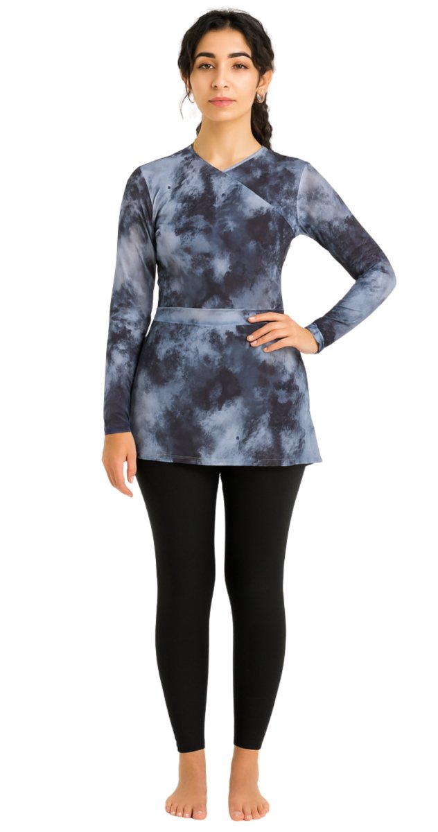 High quality grey mist burkini top quick dry modest swimwear Dubai