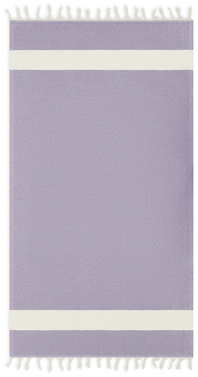 Diamond Lilac Organic Turkish Beach Towel - Bare Essentials