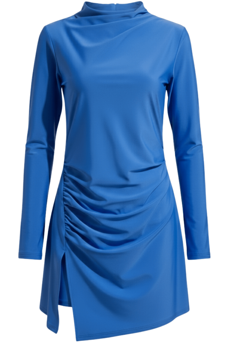 Mandarin blue drape burkini top mix and match modest swimwear Dubai