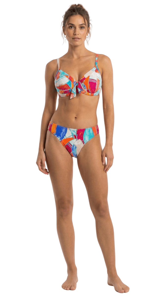 Gaudi Ruched Dual Cup U/W (D/DD & E/F cup) & Standard Pant (Orange) - Bare Essentials