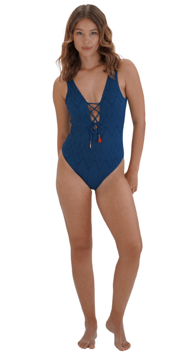 Gelato Lacing Suit (Deep Blue) - Bare Essentials