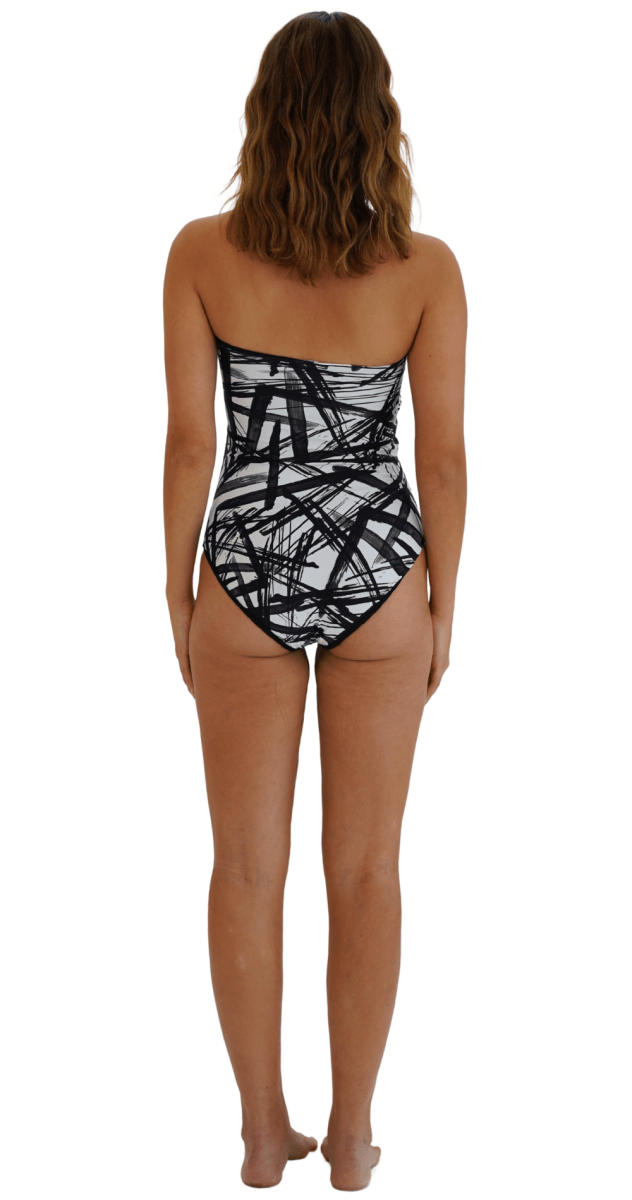 Kylie Reversible Ruched Bandeau Suit - Bare Essentials
