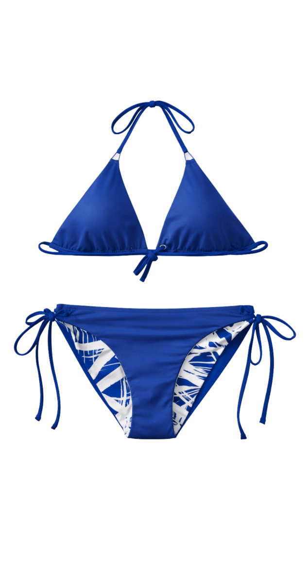 Kylie Trim Tri Top & Rev Trim Tri - Blue - Bare Essentials