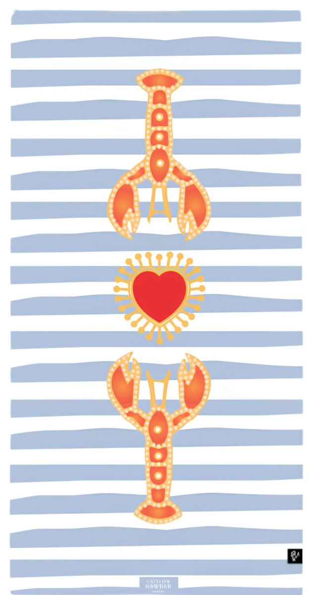 Lobster Love Bamboo Beach Towel - Bare Essentials