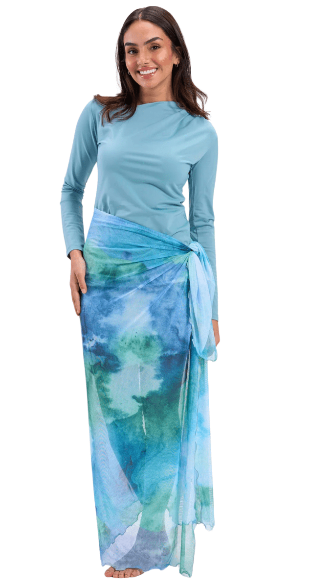 Marble Mesh Wrap Cyan - Bare Essentials