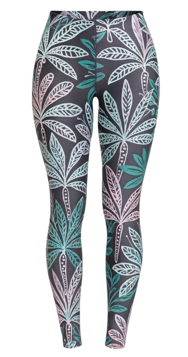 Multicolor Palms Swim Leggings - Bare Essentials