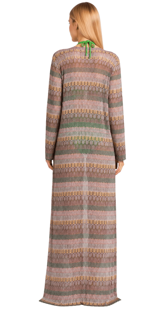 Olive Mist Long Beach Cover-Up Kimono - Bare Essentials