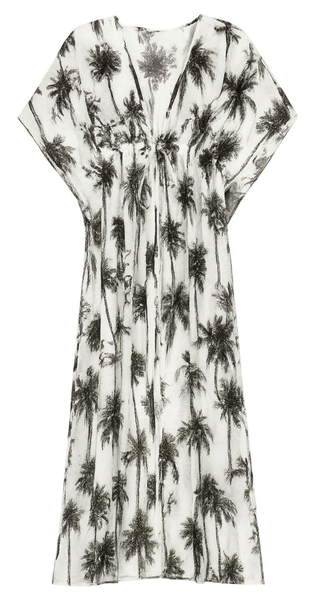 Palm Print Long Kaftan - Bare Essentials