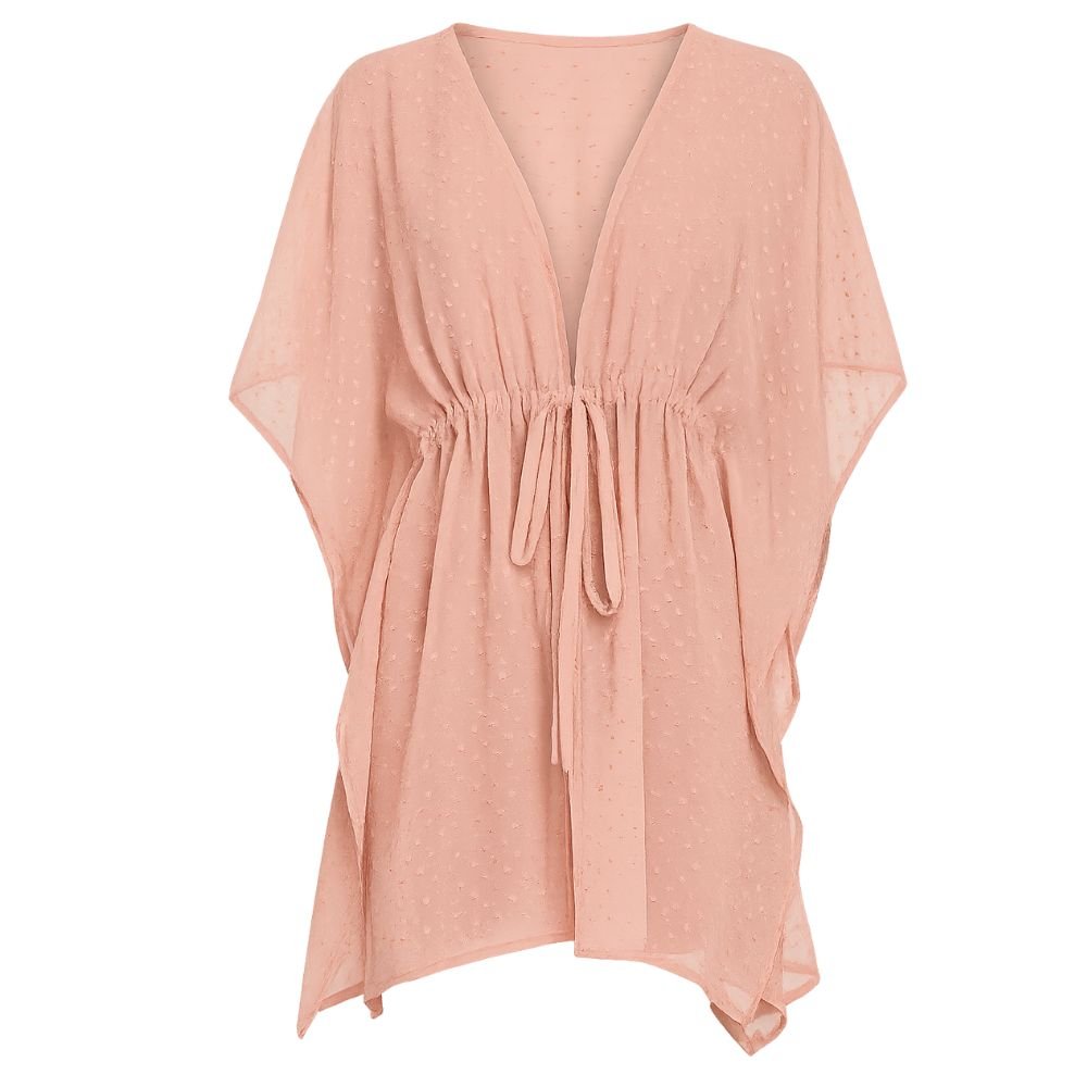 Peach Pink Sheer Beach Cover Up - Bare Essentials