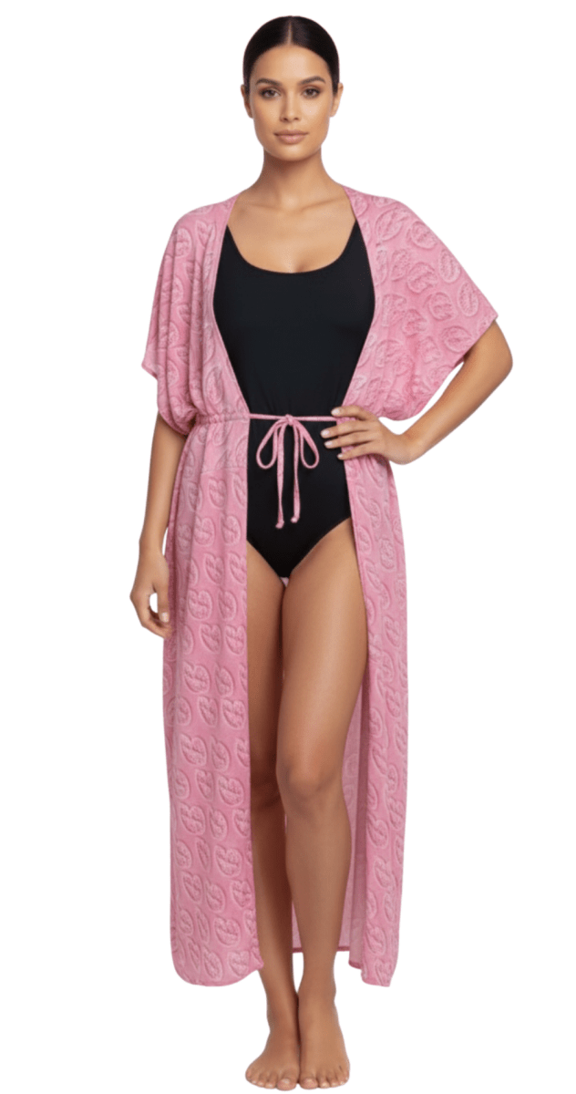 Pink Barbie Print Maxi Kaftan Cover - Up - Bare Essentials