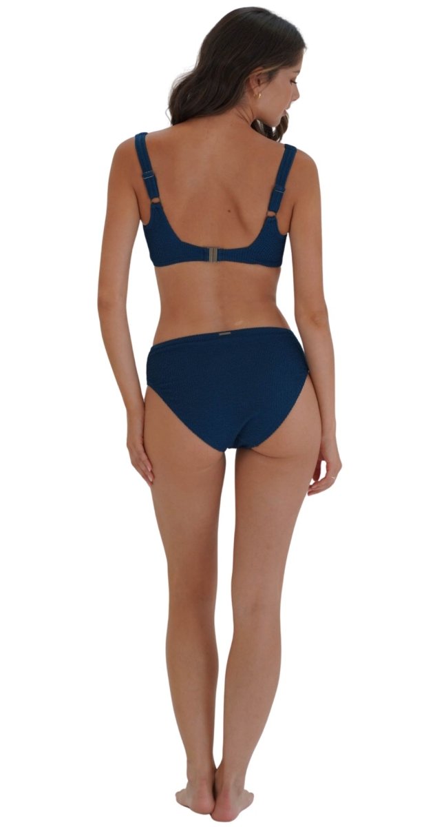 Retro Deco U/W Square Neck Top (F/G) & Mid - rise pant - Ocean - Bare Essentials