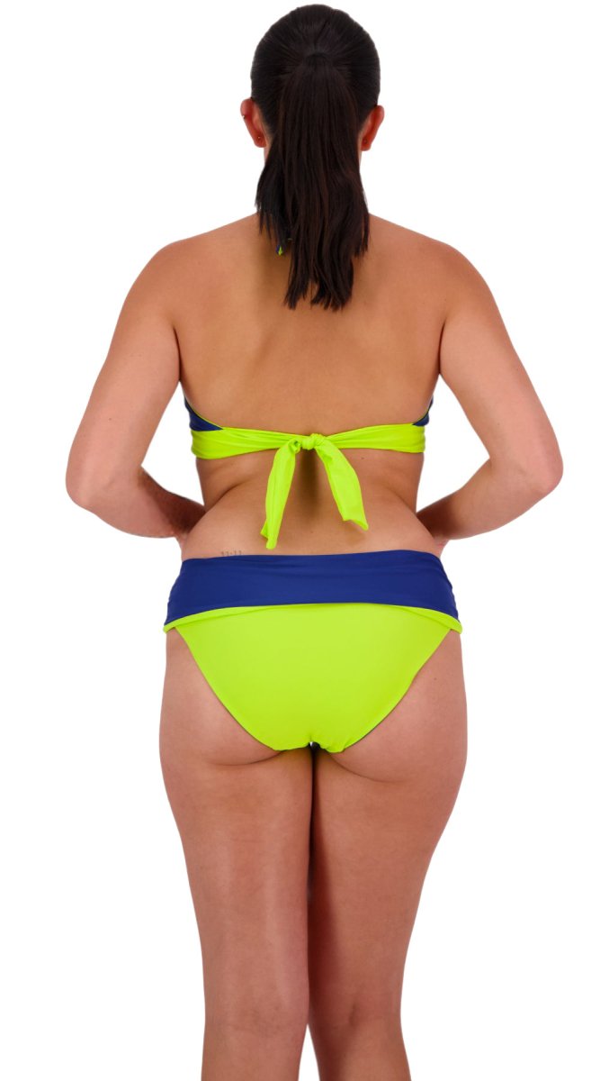 Reversible D/DD Halter & Ruched Front Pant (Lime/Night) - Bare Essentials