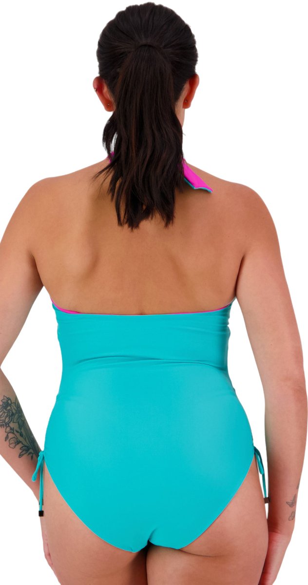 Reversible Drawstring Suit (Aqua/Pink) - Bare Essentials