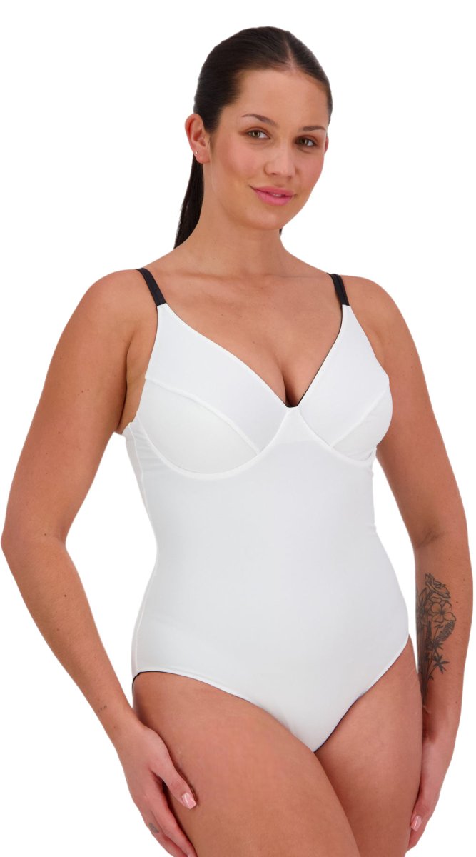 Reversible Underwired Suit (DD/E & F/G cup) - Black/White - Bare Essentials