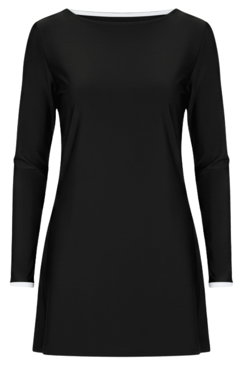 Black Sabrina burkini top mix and match modest swimwear Dubai