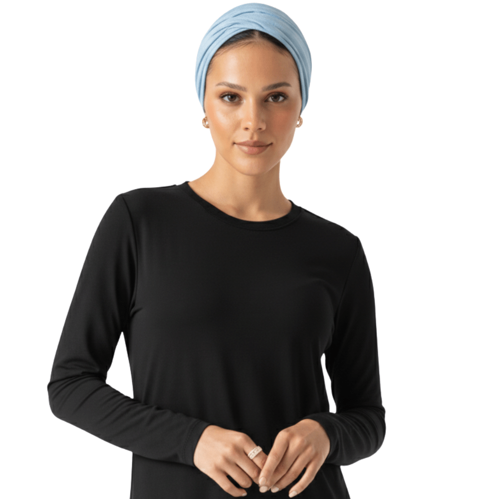 Sky Blue Swim Turban - Bare Essentials