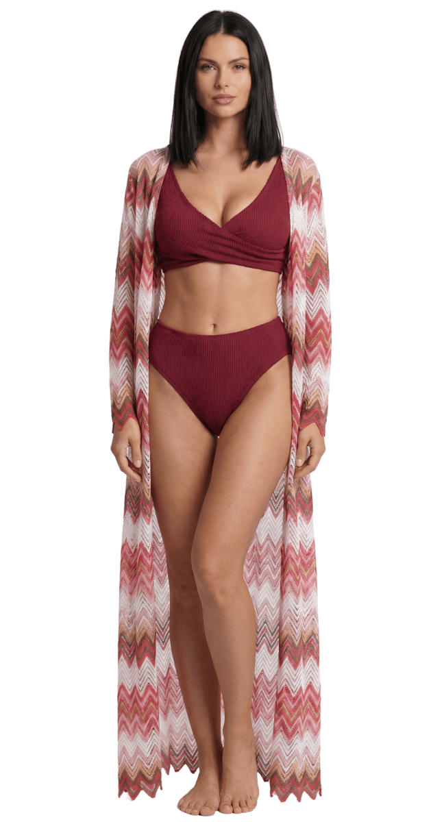 Sunset Sands Long Beach Cover-Up Kimono - Bare Essentials