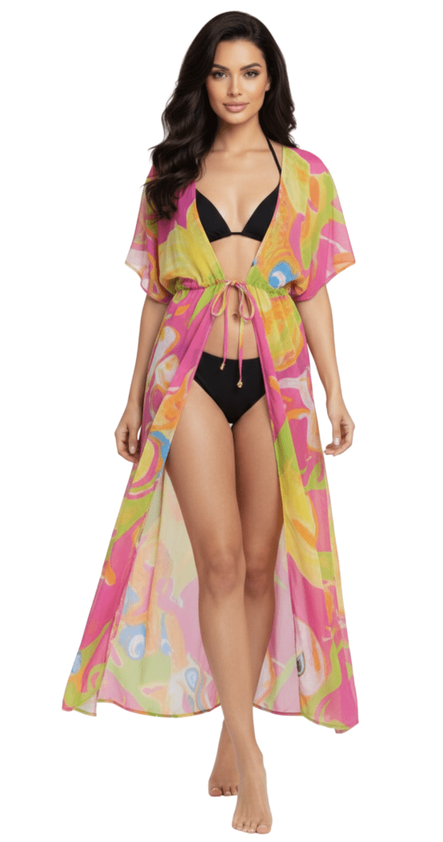 Tropical Sunset Maxi Kaftan Cover - Up - Bare Essentials