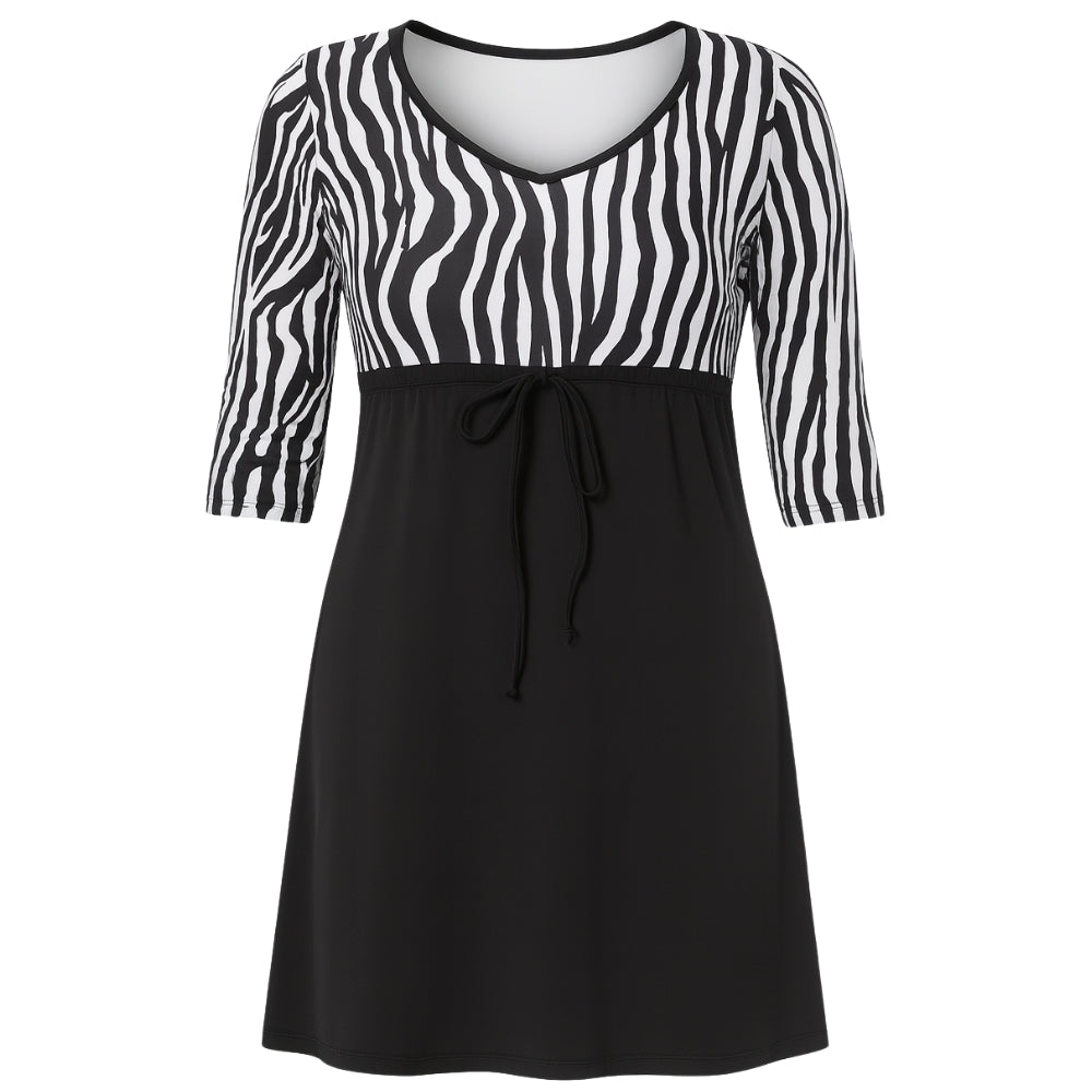 Zebra A - Line Swim Dress - Bare Essentials