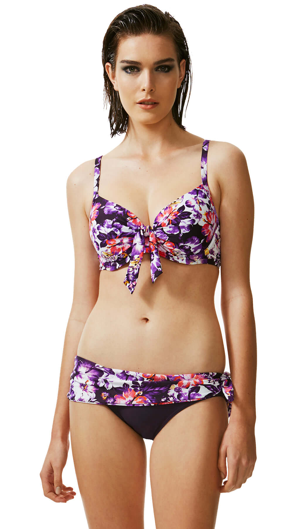 Bauhinia Dual Cup Tie Front (B/C, DD & E/F cup) & Tie Skirt Pant - Bare Essentials