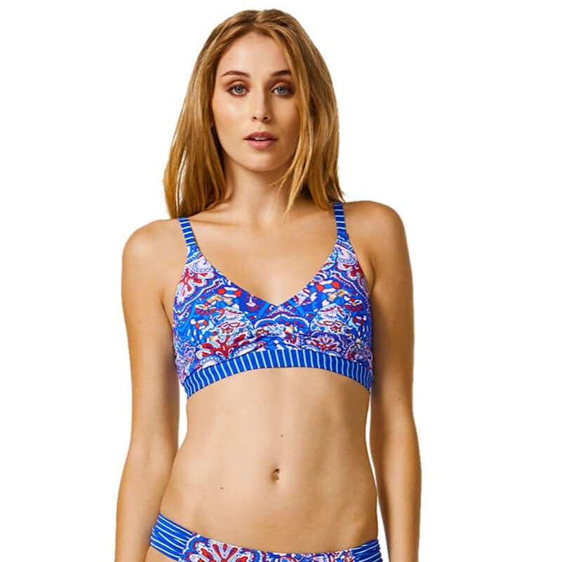 Boho Stripes U/W Halter Tri (D/DD) & Reversible Hipster Pant - Bare Essentials