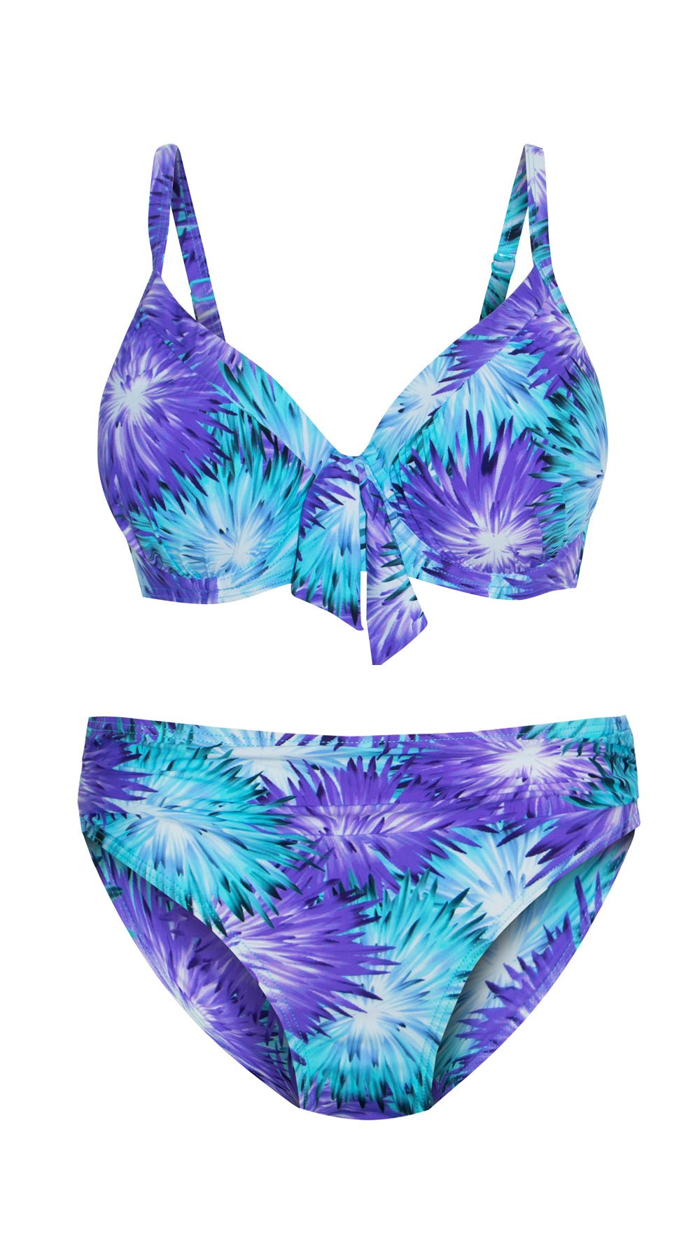 Chrysanthemum Ruched Dual Cup U/W (D/DD & E/F cup) & Ruched Front Pant - Bare Essentials