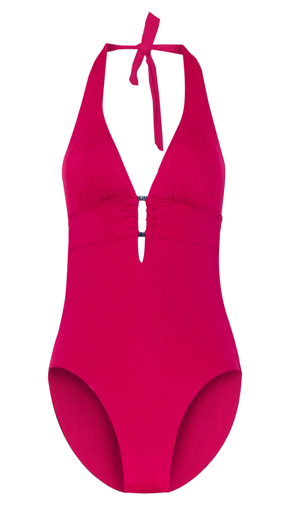 Contours Halter Trim Suit (Fuchsia) - Bare Essentials