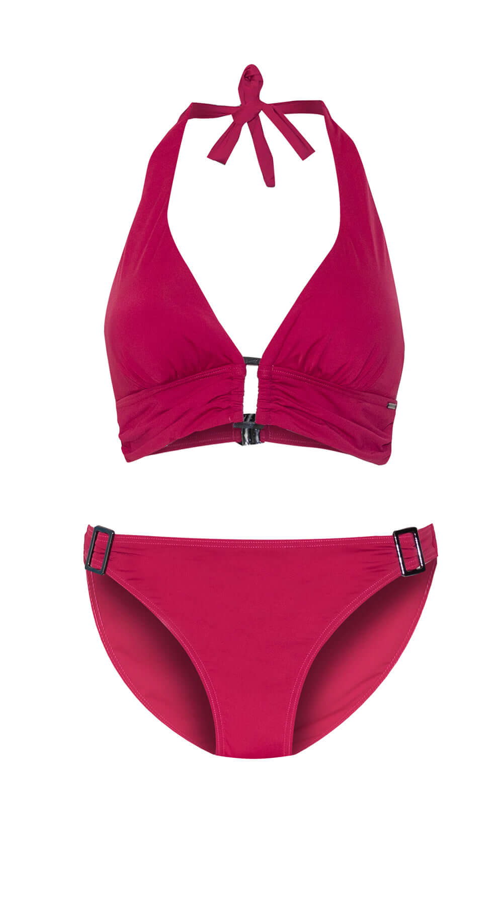 Contours Halter Trim Top & Trim Pant (Fuchsia) - Bare Essentials