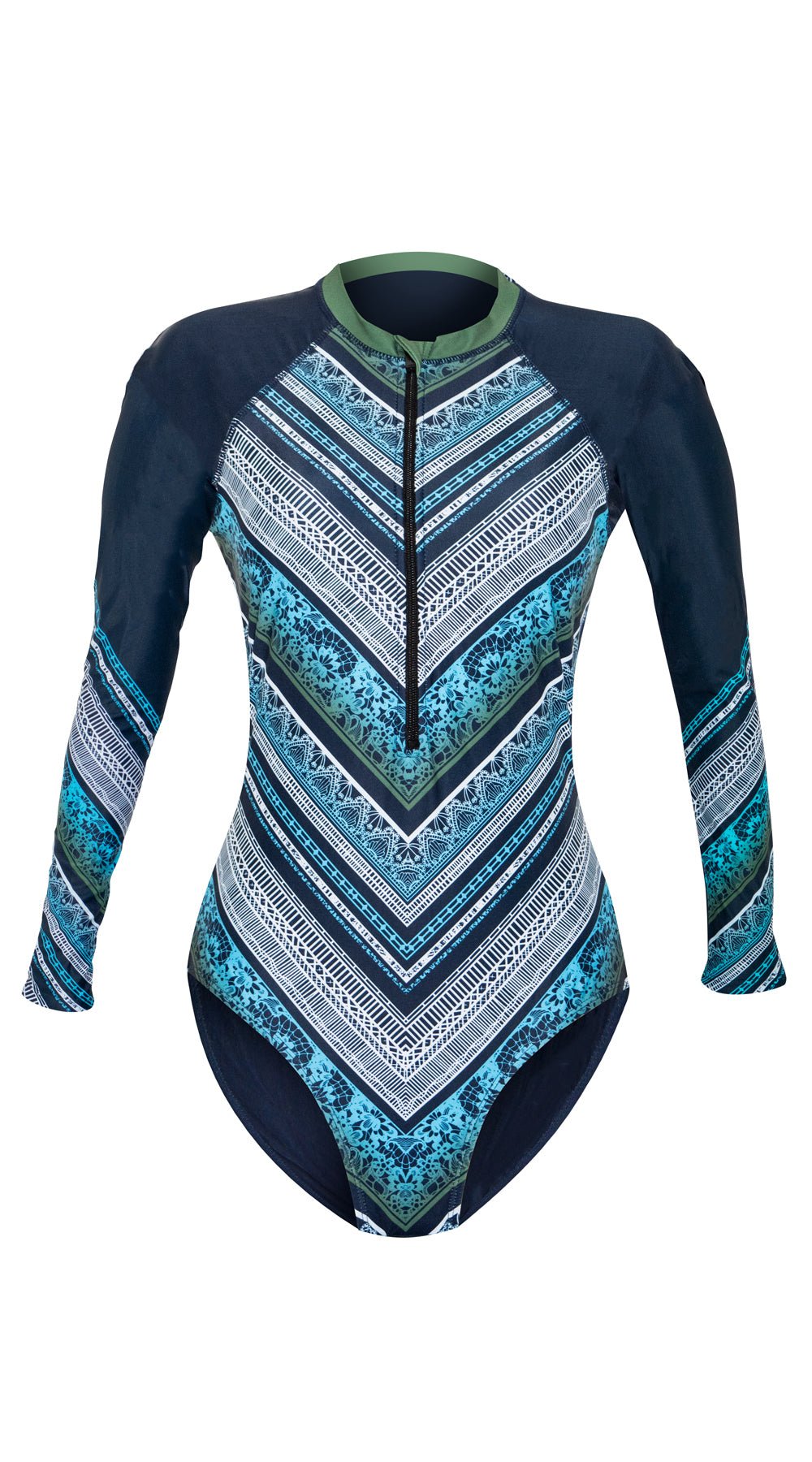 Essentials Navy Multiprint Long Sleeve Suit - Bare Essentials
One Piece Swimsuits
