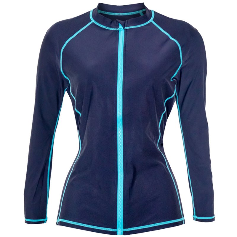 Blue modest rashguard hotel pool swimwear Dubai