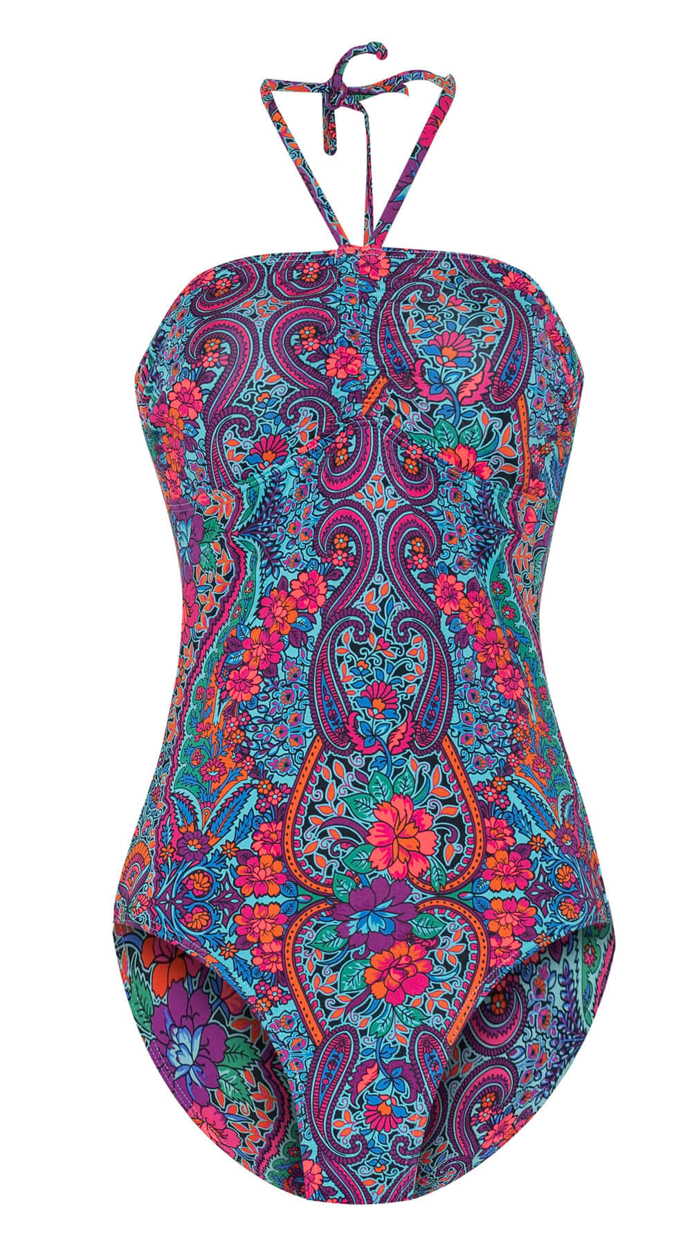 Fancy Palace Tie Neck Bandeau Suit (Black) - Bare Essentials