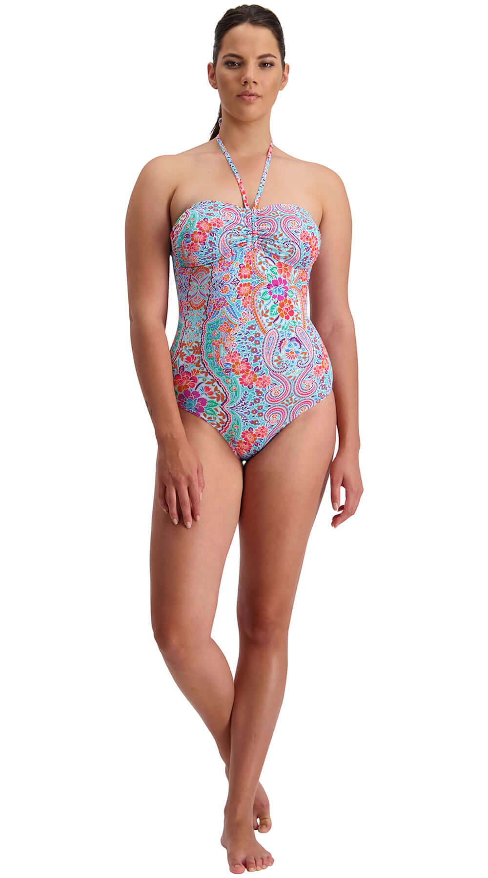 Fancy Palace Tie Neck Bandeau Suit - Bare Essentials