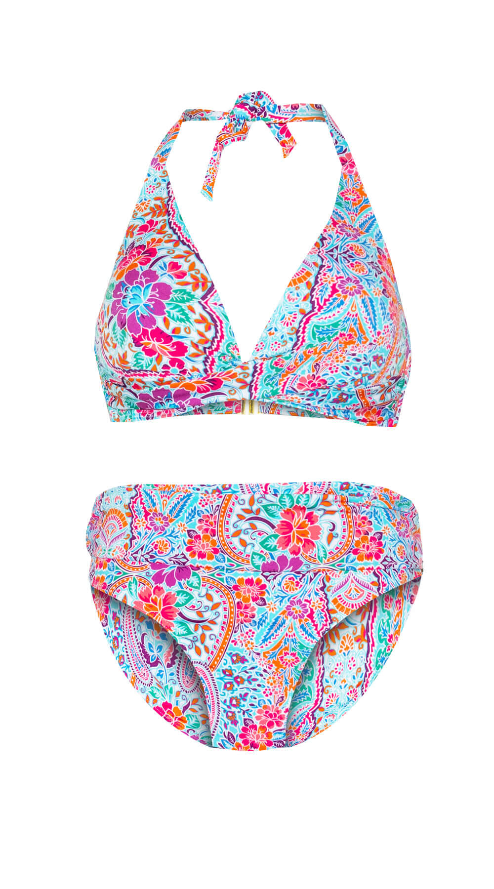 Fancy Palace Wrap Tri Top & Fold Down Pant (White) - Bare Essentials