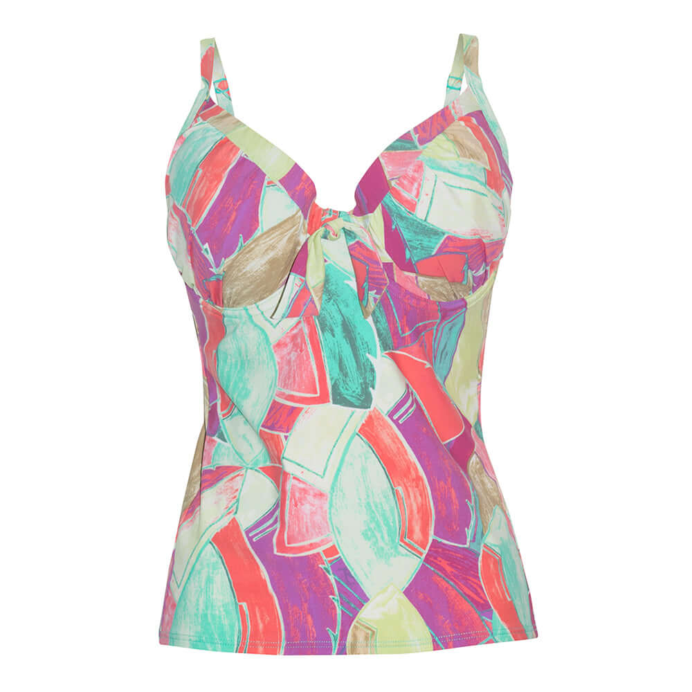 Gaudi Ruched Dual Cup Tankini (E/F) & Standard Pant - Bare Essentials