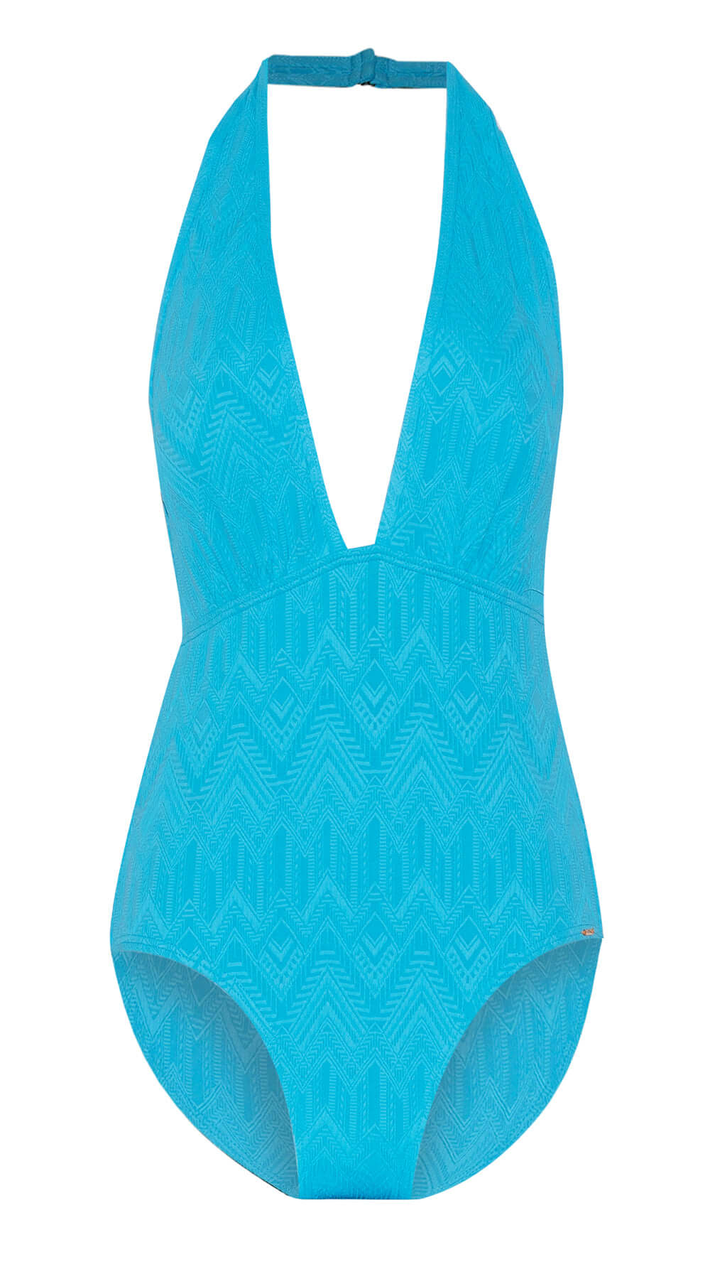 Gelato Deep V Halter Suit (Turquoise) - Bare Essentials