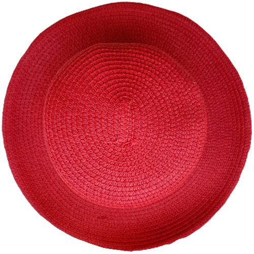 Ladies Adjustable Straw Hat (Red) - Bare Essentials