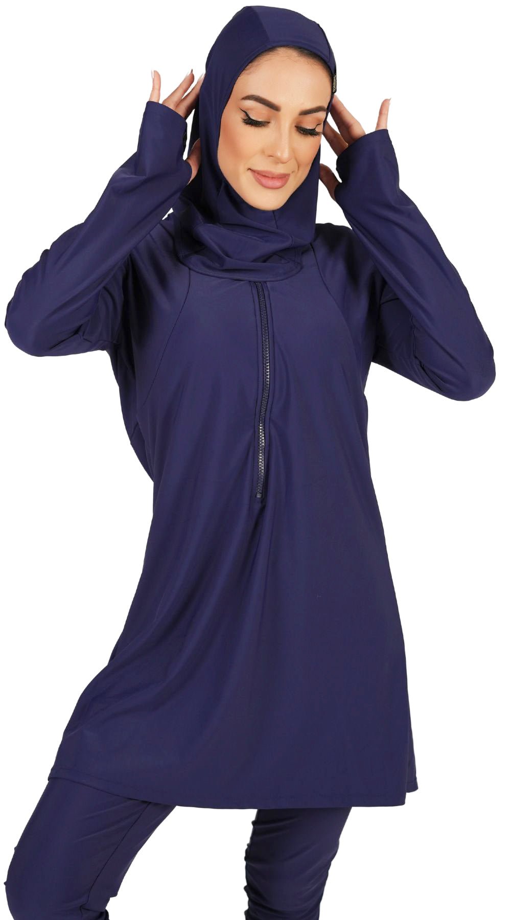 Long Sleeve Burkini Top (Navy) - Bare Essentials