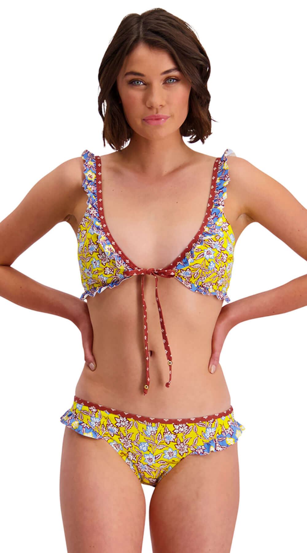 Makana Ruffle Top & Ruffle Hipster Pant - Bare Essentials