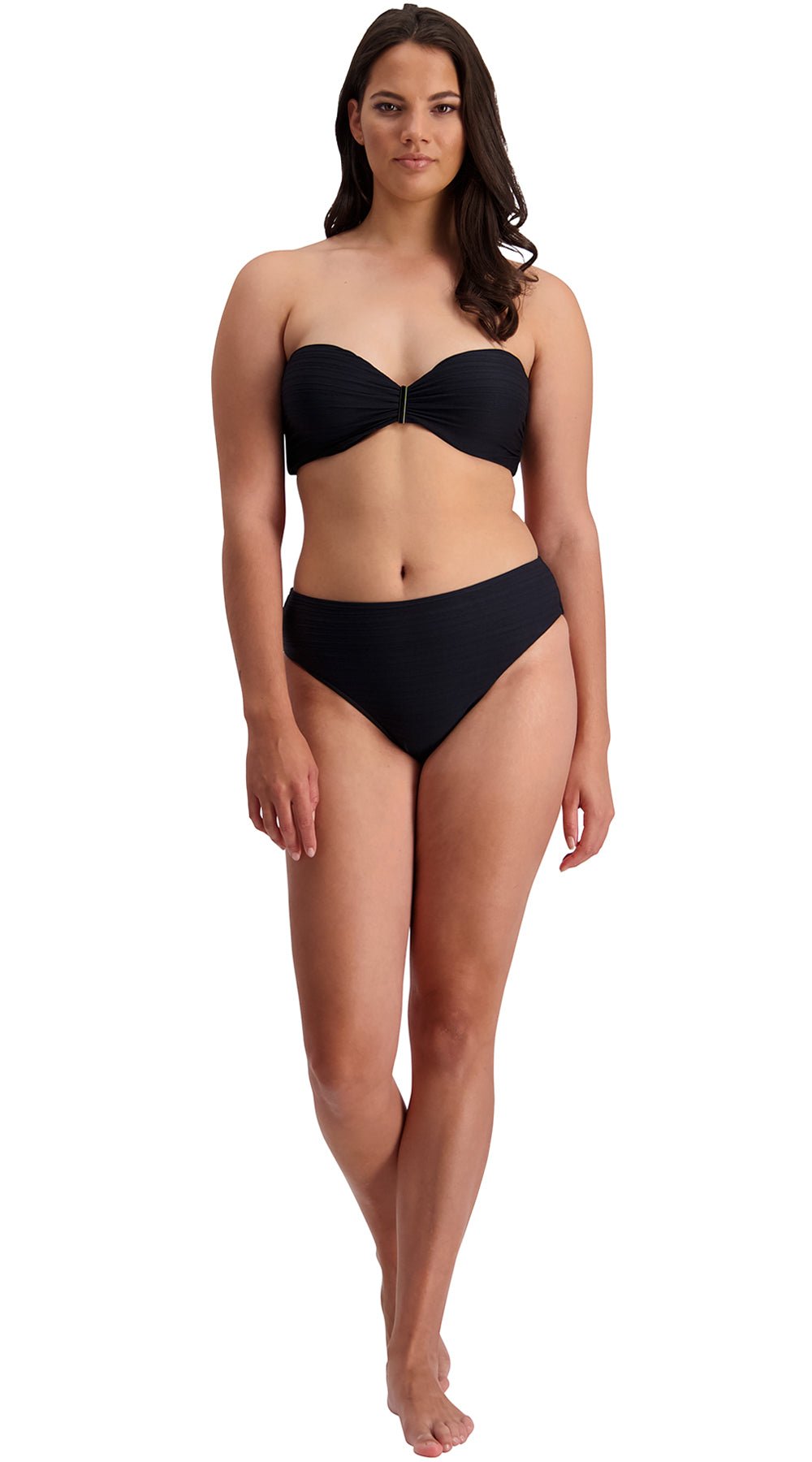 Manhattan U/W Bandeau - A/B, C/D, DD/E cup (Black) & Mid Rise Pant - Bare Essentials