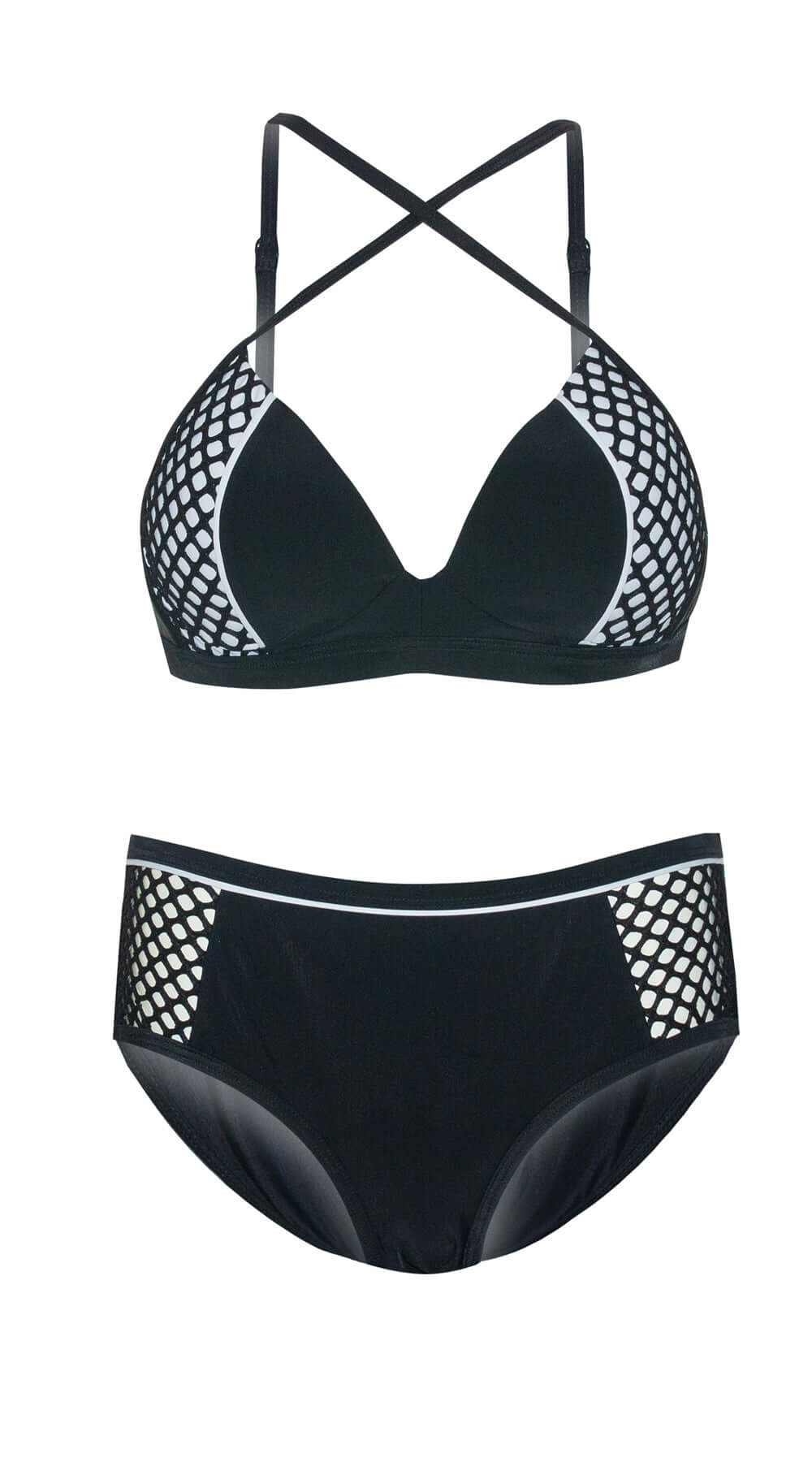 Mesh Up Sporty Bralette (C/D) & Hipster Boyleg - Bare Essentials