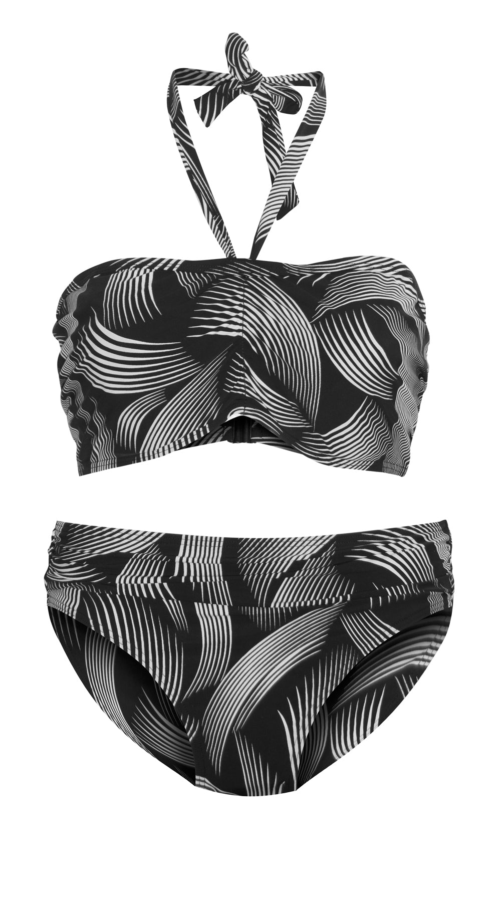 Ribbon U/W Powermesh Non Padded (D, E, F cup) & Ruched Front Pant - Bare Essentials